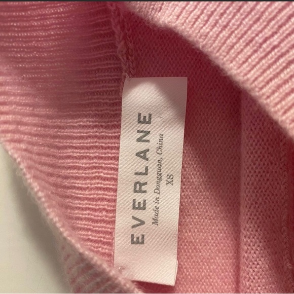 Everlane Pink Mock Neck Cashmere Sweater Size XS - Picture 5 of 8